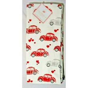 Storehouse Love Bugs Hearts 2-Pc Valentine's Day Kitchen Towels Red White
